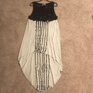 H&M Divided gray high low tank dress